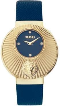 Versus by Versace Women's Sempione Blue Leather Strap 